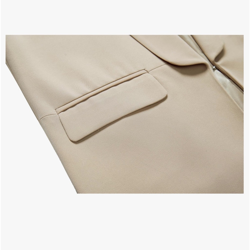 Women's Cream Shawl Collar Blazer - Picture 13 of 15